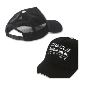 Combo Oracle Red Bull Racing: Jockey Negro Logo Blanco + Botella Térmica Buffer 700 ml
