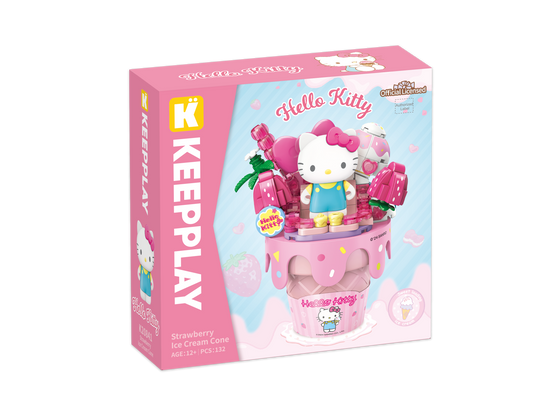 Hello Kitty Strawberry Bloques Armables 132 Piezas