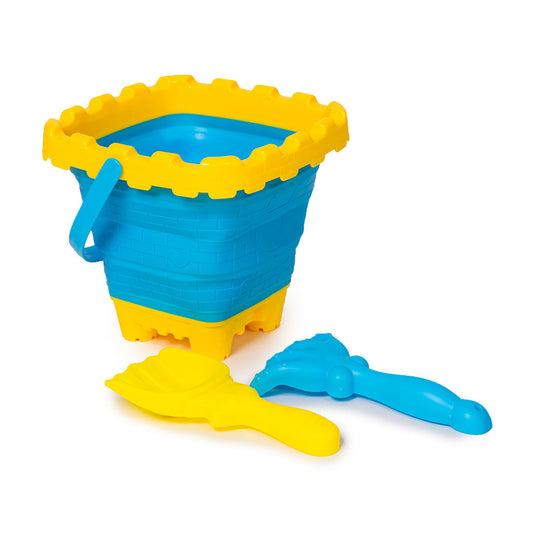 Kit Balde Plegable Celeste/Amarillo