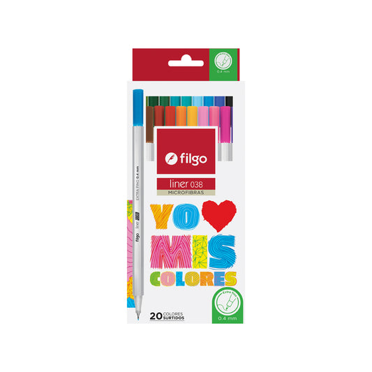 Tiralíneas Liner 038 0.4 / Estuche 20 Surtido
