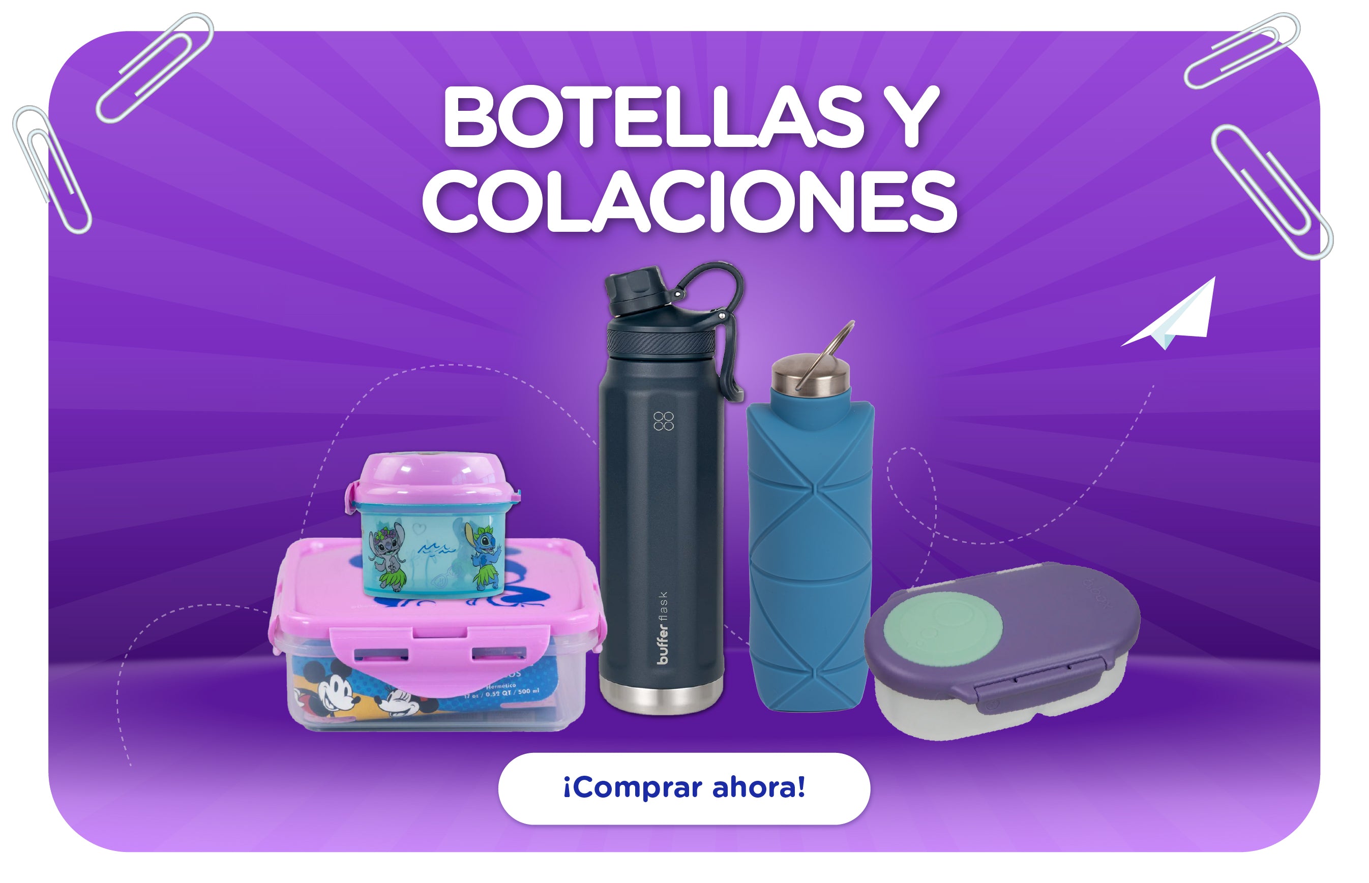 Botellas y colaciones