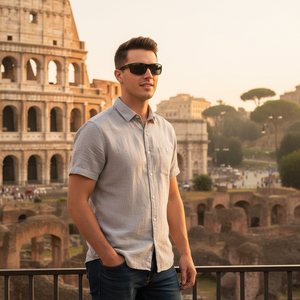 Combo Jockey Llaima Hombre Maipo Beige + Lentes De Sol Ravello