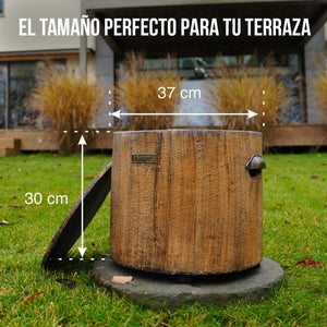 Fogón Ecofuego Cerámico Símil Madera Sin Humo 37 cm Breinz