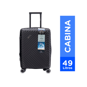 Maleta Kippi Cabina (S) Rígida Ultra Resistente y Expandible Negro