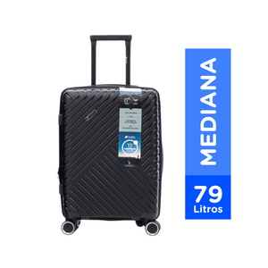 Maleta Kippi (M) Rígida Ultra Resistente y Expandible Negro