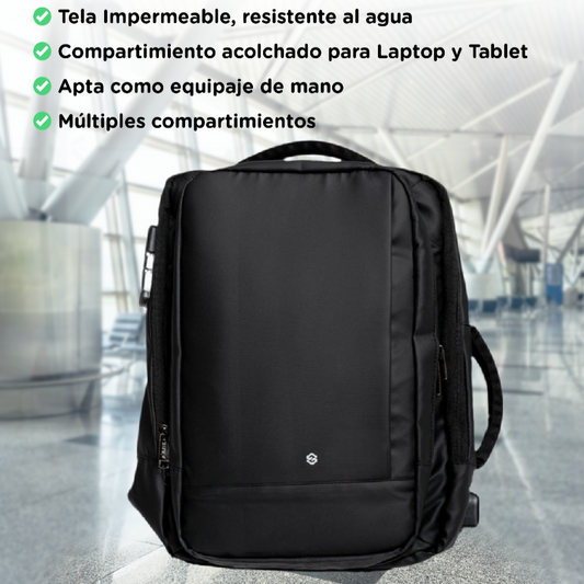 Mochila de Viaje Viral Cabina 32L. Resistente al Agua y con Candado de Seguridad