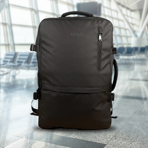 Combo 2 Mochilas Viaje Viral: 1 Mochila 44 L Gout Black y 1 Mochila Viaje Viral Cabina 31L Premium Beige. Resistentes al agua