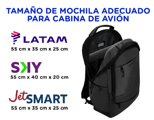 Combo Mochila Saxoline Cardiff Black + Mouse Inalámbrico + Audífonos Bluetooth