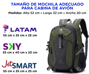 Mochila Viaje y Outdoor. 33L. Black-Green-Grey