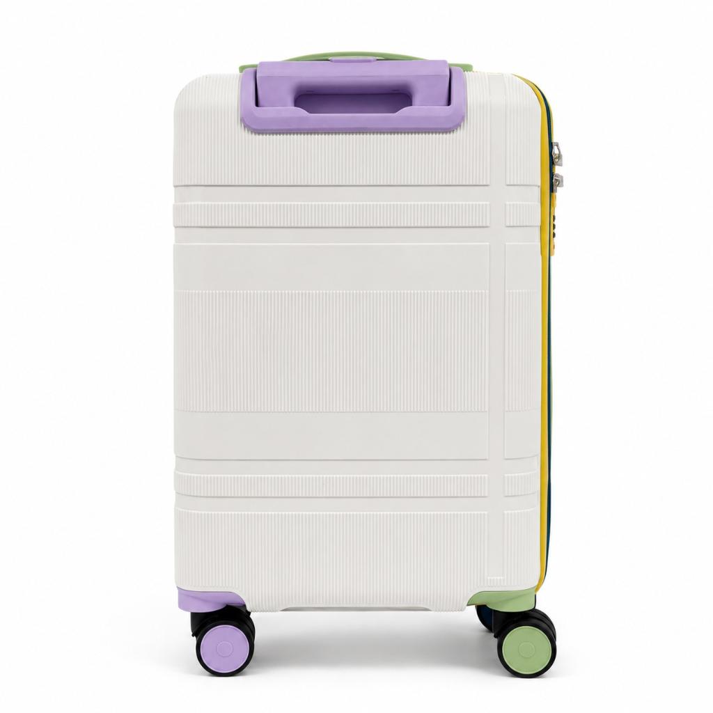 Maleta de Cabina 20" 45L con Candado Blanco y Multicolor Marksman