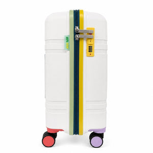 Maleta de Cabina 20" 45L con Candado Blanco y Multicolor Marksman