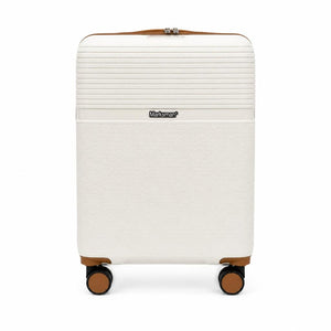 Maleta de Cabina 20" 45L con Candado Blanco y Café Marksman