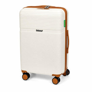 Maleta de Cabina 20" 45L con Candado Blanco y Café Marksman