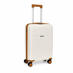 Maleta de Cabina 20" 45L con Candado Blanco y Café Marksman