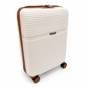 Maleta de Cabina 20" 45L con Candado Blanco y Café Marksman