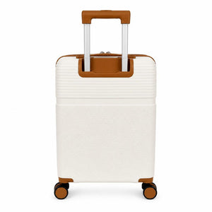 Maleta de Cabina 20" 45L con Candado Blanco y Café Marksman