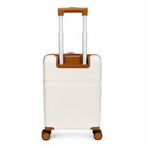 Maleta de Cabina 20" 45L con Candado Blanco y Café Marksman