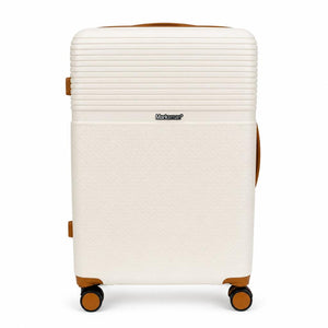 Maleta Mediana 24" 72L con Candado Blanco y Café Marksman