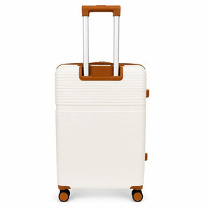 Maleta Mediana 24" 72L con Candado Blanco y Café Marksman