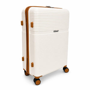 Maleta Mediana 24" 72L con Candado Blanco y Café Marksman