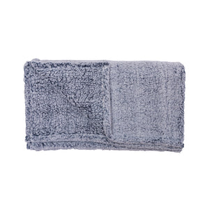 Combo Paraguas Retráctil Negro + Manta Sherpa Azul Jaspeado