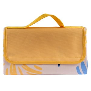 Manta Picnic y Playa Impermeable Amarilla Flores