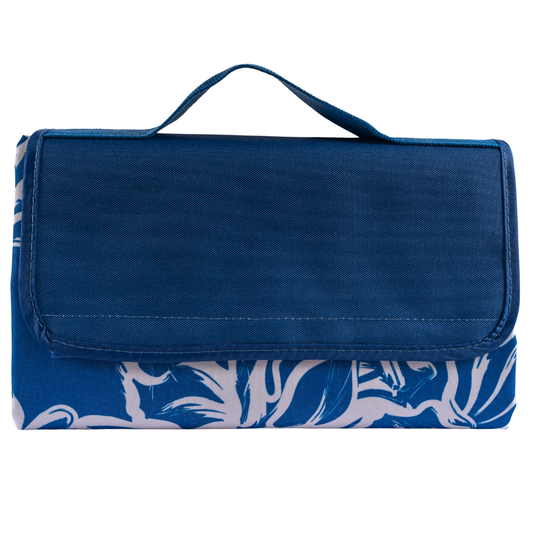 Manta Picnic y Playa Impermeable Azul Flores