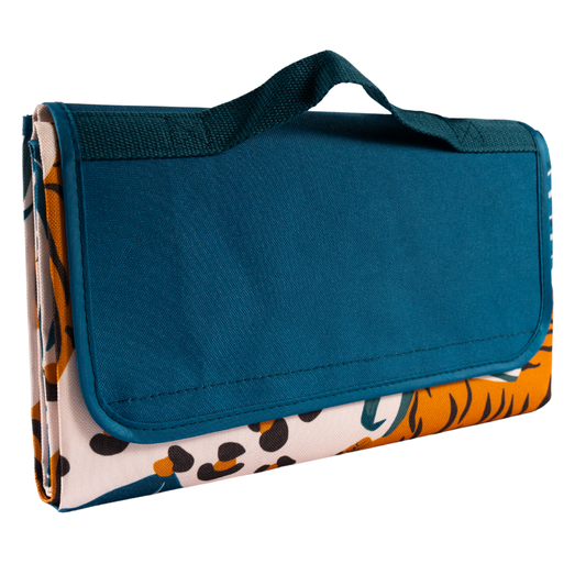 Combo 2 Mantas de Picnic y Playa Impermeable Beige Tigres