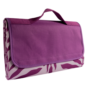 Combo Manta de Picnic o Playa Impermeable Malva Étnica y Verde Flores