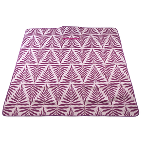 Combo Mochila Cooler 15Lt Gris y Manta Picnic Playa Malva Étnica Impermeables