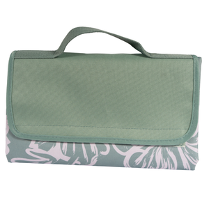 Manta Picnic y Playa Impermeable Verde Flores