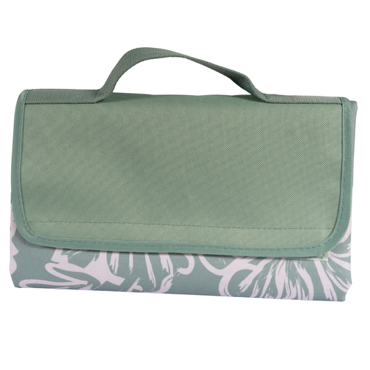 Manta Picnic y Playa Impermeable Verde Flores