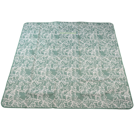 Manta Picnic y Playa Impermeable Verde Flores