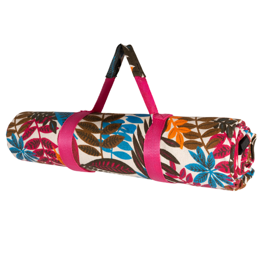 Manta Picnic Lavable Hojas Ecru