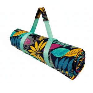 Manta Picnic Lavable Hojas Azul