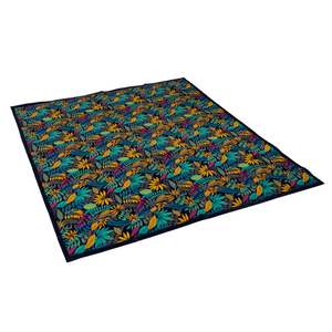 Manta Picnic Lavable Hojas Azul