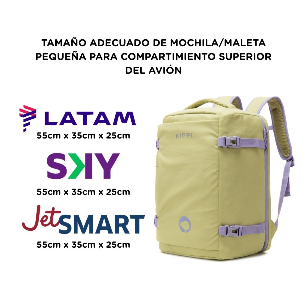 kirimi✨ ✈️Mochila Viaje Viral 45L Kippi Negro. Expandible Cabina
