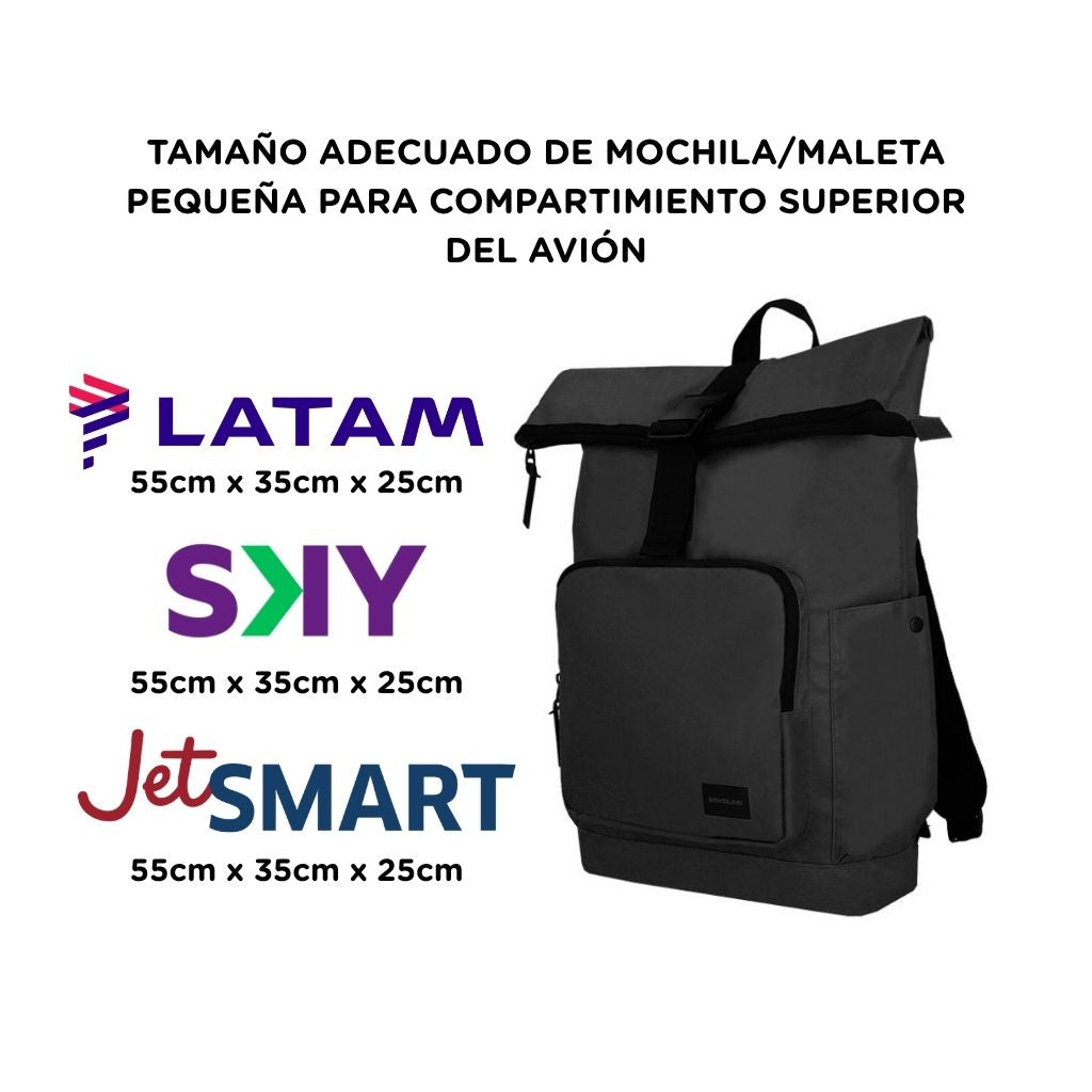 Mochila Preston Roll Top 35 Lts Black Saxoline – Tienda Copec