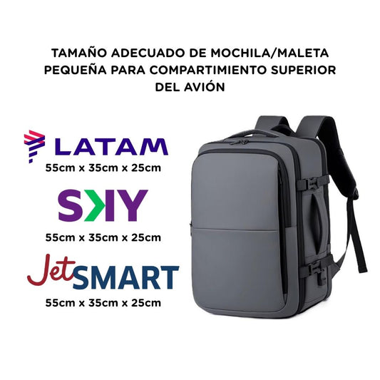 ✈️Combo Mochilas de Viaje Viral XL, 1 Mochila Resistente al agua 38L Space Grey y 1 Beige 40L Navigator