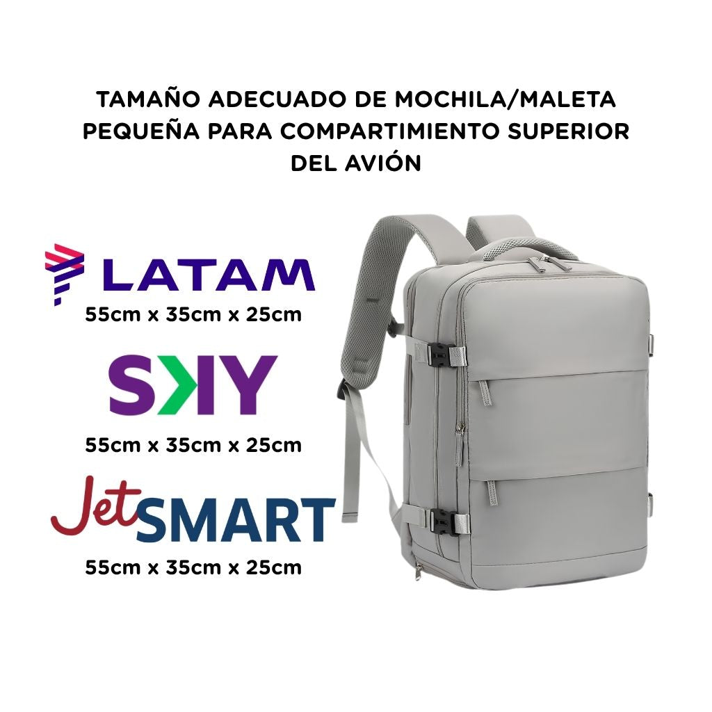 Mochila Viaje Viral 40L Travel. Expandible con Bolsillo Antirrobo Navigator