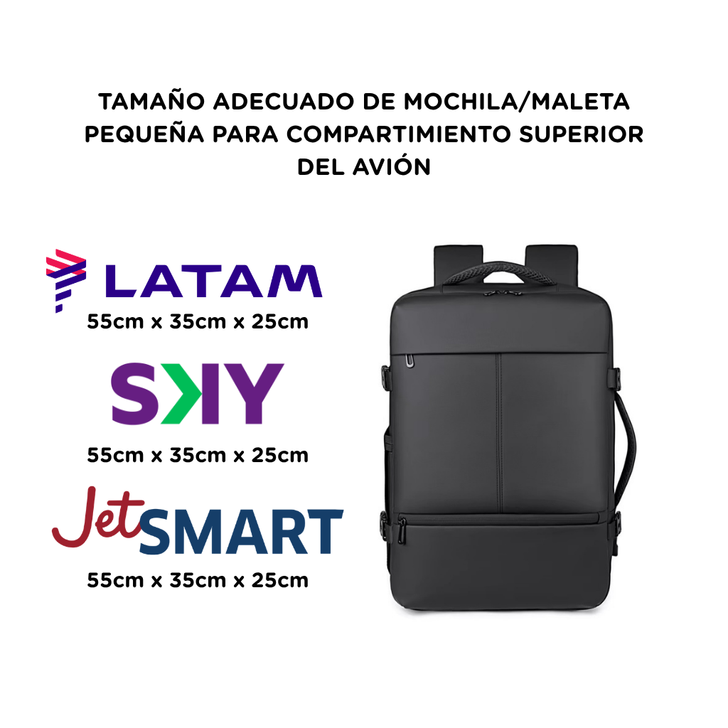 Combo Mochila T90 de Viaje Viral 38L Resistente al Agua + Mochila 26L Stanford Azul Saxoline