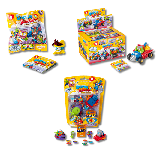 Combo: One Pack Superzings Temporada 4 + Mega Jet Superzings Serie 4 + Blister Blaster Jet Superzings Serie 4