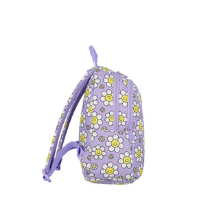 Mochila Infantil homeschool flores lila