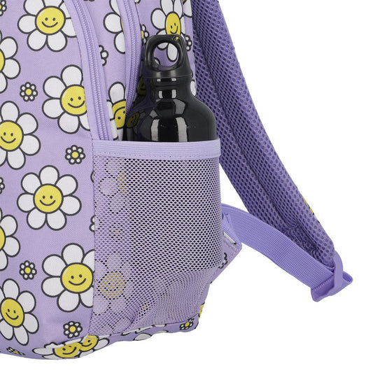 Mochila Saxoline Kids Flores Lila