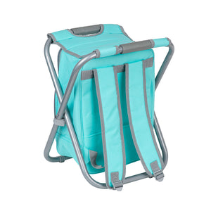 Mochila cooler con silla aqua