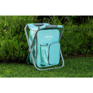 Mochila Cooler Con Silla Camping - Aqua
