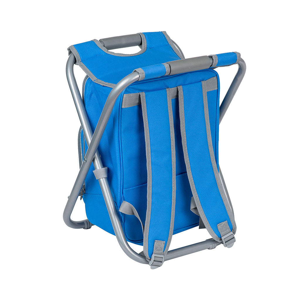 Mochila cooler con silla azul