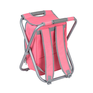 Mochila Cooler Con Silla Camping - PINK
