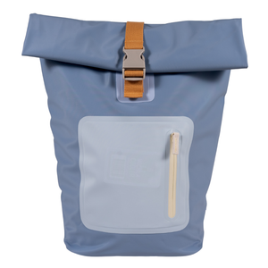 Combo Banano Silicona Celeste y Mochila Cooler Impermeable 15Lt Celeste