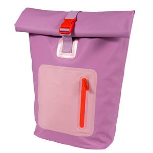 Combo Mochila Cooler Impermeable 15Lt Malva + 1 Toalla de Playa Redonda 150 cm. Colores surtidos.